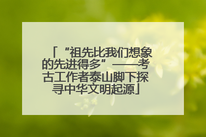 “祖先比我们想象的先进得多”——考古工作者泰山脚下探寻中华文明起源