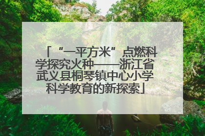 “一平方米”点燃科学探究火种——浙江省武义县桐琴镇中心小学科学教育的新探索