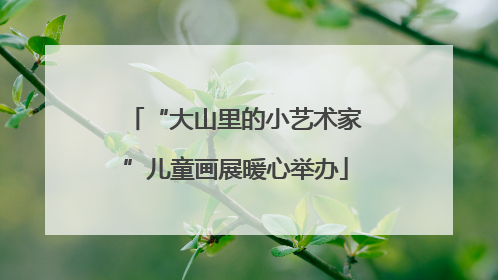 “大山里的小艺术家”儿童画展暖心举办