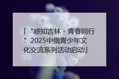 “感知吉林・青春同行”2025中俄青少年文化交流系列活动启动