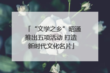 “文学之乡”昭通推出五项活动 打造新时代文化名片