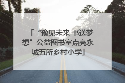 “豫见未来 书送梦想”公益图书室点亮永城五所乡村小学