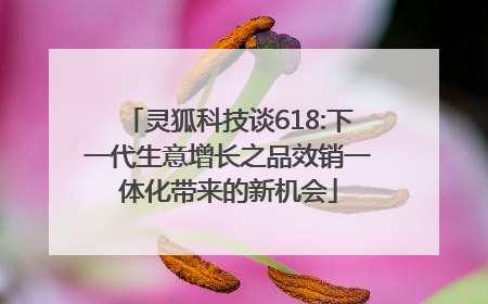 灵狐科技谈618:下一代生意增长之品效销一体化带来的新机会