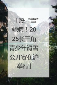 热“雪”驰骋！2025长三角青少年滑雪公开赛在沪举行