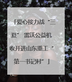 爱心接力战“三夏” 雷沃公益机收开进山东重工“第一书记村”