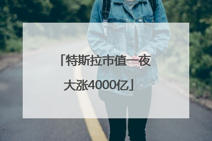 特斯拉市值一夜大涨4000亿