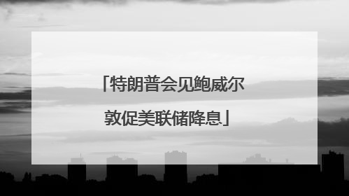 特朗普会见鲍威尔 敦促美联储降息