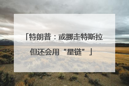 特朗普：或挪走特斯拉 但还会用“星链”