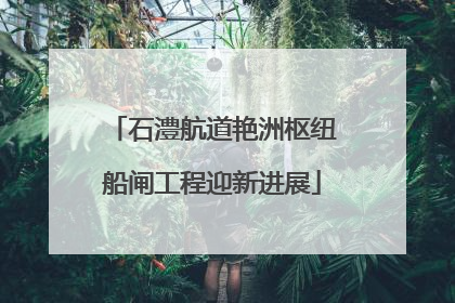 石澧航道艳洲枢纽船闸工程迎新进展