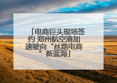 电商巨头现场签约 郑州航空港加速驶向“丝路电商”新蓝海
