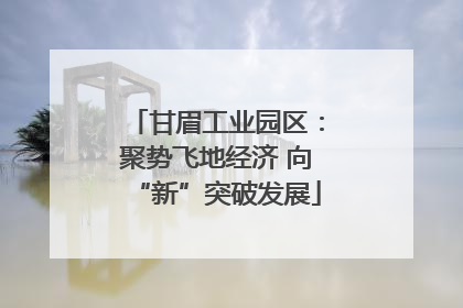 甘眉工业园区：聚势飞地经济 向“新”突破发展