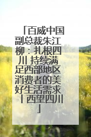 百威中国副总裁朱江柳：扎根四川 持续满足西部地区消费者的美好生活需求丨西望四川