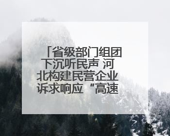 省级部门组团下沉听民声 河北构建民营企业诉求响应“高速路”
