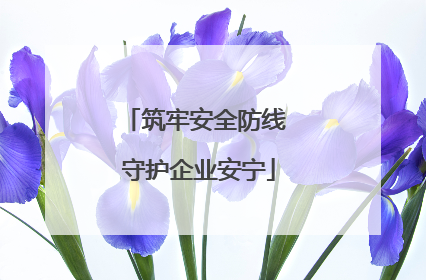 筑牢安全防线 守护企业安宁