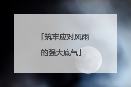 筑牢应对风雨的强大底气