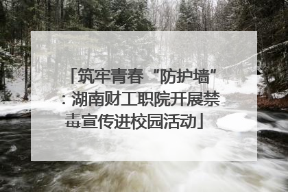 筑牢青春“防护墙”：湖南财工职院开展禁毒宣传进校园活动