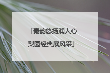 秦韵悠扬润人心 梨园经典展风采