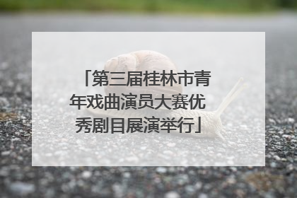 第三届桂林市青年戏曲演员大赛优秀剧目展演举行