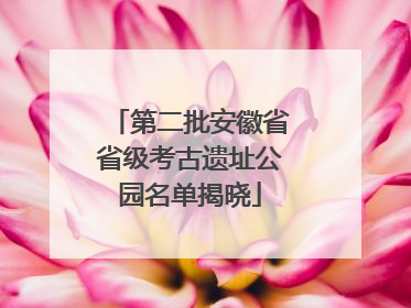 第二批安徽省省级考古遗址公园名单揭晓