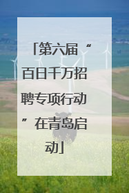 第六届“百日千万招聘专项行动”在青岛启动