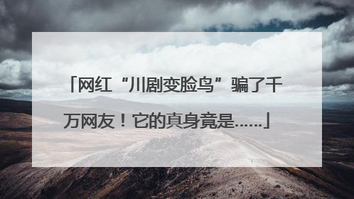 网红“川剧变脸鸟”骗了千万网友！它的真身竟是……