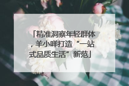 精准洞察年轻群体，羊小咩打造“一站式品质生活”新范