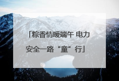 粽香情暖端午 电力安全一路“童”行
