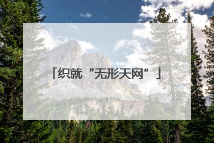 织就“无形天网”