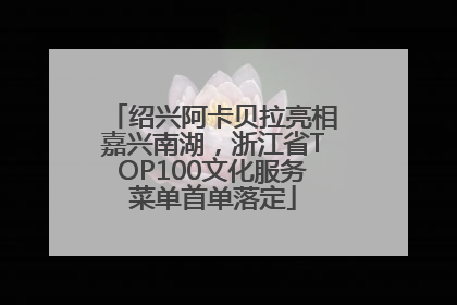 绍兴阿卡贝拉亮相嘉兴南湖，浙江省TOP100文化服务菜单首单落定