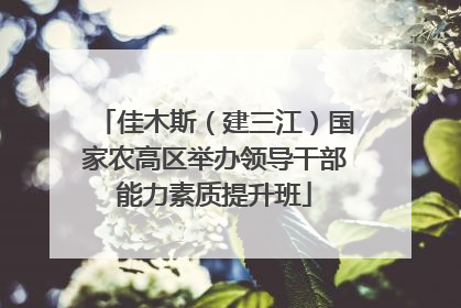 佳木斯（建三江）国家农高区举办领导干部能力素质提升班