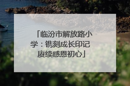 临汾市解放路小学：镌刻成长印记 赓续感恩初心
