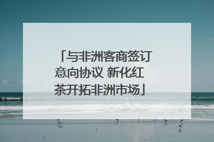 与非洲客商签订意向协议 新化红茶开拓非洲市场