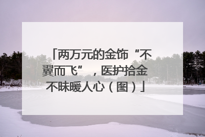 两万元的金饰“不翼而飞”，医护拾金不昧暖人心（图）
