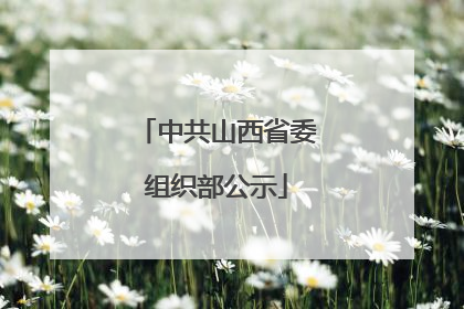中共山西省委组织部公示