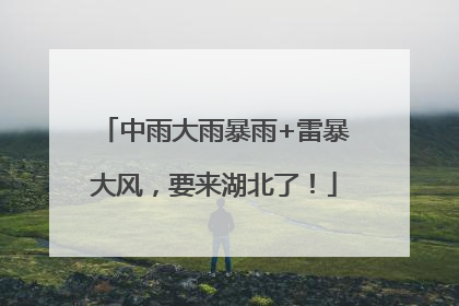 中雨大雨暴雨+雷暴大风，要来湖北了！