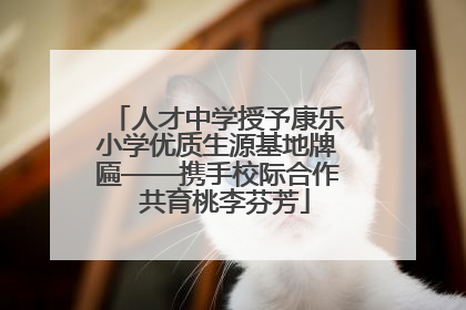 人才中学授予康乐小学优质生源基地牌匾——携手校际合作  共育桃李芬芳