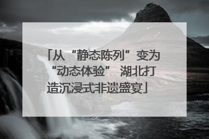 从“静态陈列”变为“动态体验” 湖北打造沉浸式非遗盛宴