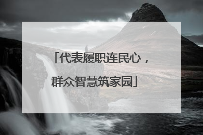 代表履职连民心，群众智慧筑家园