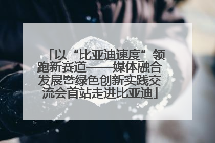 以“比亚迪速度”领跑新赛道——媒体融合发展暨绿色创新实践交流会首站走进比亚迪