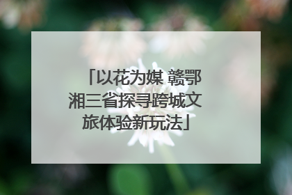 以花为媒 赣鄂湘三省探寻跨城文旅体验新玩法