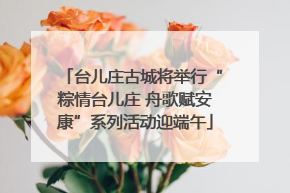 台儿庄古城将举行“粽情台儿庄 舟歌赋安康”系列活动迎端午