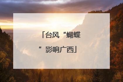 台风“蝴蝶”影响广西
