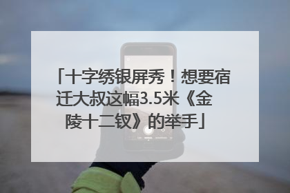十字绣银屏秀！想要宿迁大叔这幅3.5米《金陵十二钗》的举手