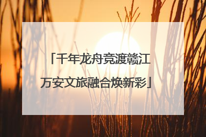 千年龙舟竞渡赣江 万安文旅融合焕新彩