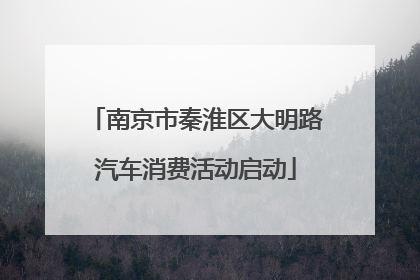 南京市秦淮区大明路汽车消费活动启动