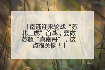 南通迎来轮战“苏北三虎”首战，要做苏超“真南哥”，这点很关键！
