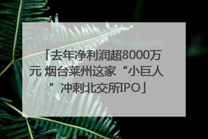 去年净利润超8000万元 烟台莱州这家“小巨人”冲刺北交所IPO