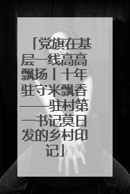 党旗在基层一线高高飘扬丨十年驻守米飘香——驻村第一书记莫日发的乡村印记