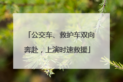 公交车、救护车双向奔赴，上演时速救援