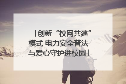 创新“校网共建”模式 电力安全普法与爱心守护进校园